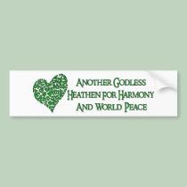 Godless For World Peace bumper stickers