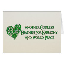 Godless For World Peace Greeting Card