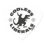 Godless Liberals Official Logo Heart Stickers