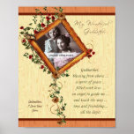 Godmother 8x10 Rose Frame Personalised Print