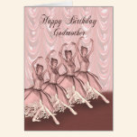 Godmother, a ballerina birthday card cards