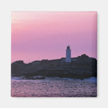 Godrevy Lighthouse at the Cornish Riviera Refrigerator Magnet