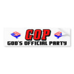 God's Official Party bumper stickers