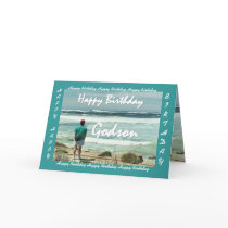 GODSON Happy Birthday - Man and Ocean Waves