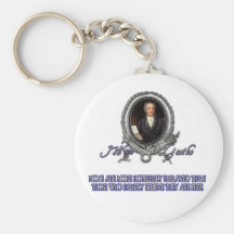 Goethe Quote on Freedom and Delusion Keychain
