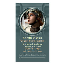 Goggled Aviatrix Business Cards