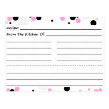 Going Dotty Blank Recipe Cards Postcard