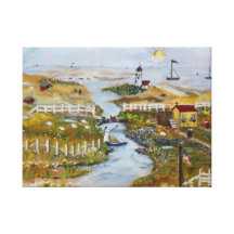 Going Fishing wrapped canvas painting Gallery Wrap Canvas