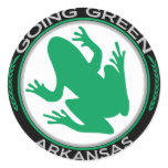 Going Green Arkansas Frog stickers
