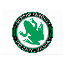 Going Green Pennsylvania Frog Postcard