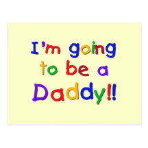 Going to be a Dad-Primary Colours Postcard