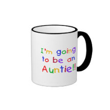 Going to be an Auntie Primary Colours Coffee Mugs
