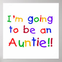 Going To Be An Auntie Primary Colours Gifts Print