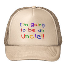 Going to be an Uncle Primary Colours Text Mesh Hat