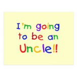Going to be an Uncle Primary Colours Text Post Cards