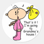 Going To Grandma's House Baby (Pink) Stickers