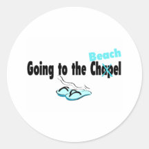 Going To The Chapel (Beach) 1 Round Stickers