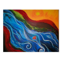 going with the flow post cards