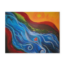 going with the flow post cards
