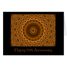 Gold 50th Anniversary Card