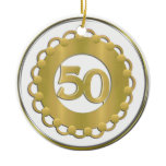 Gold 50th Ornament