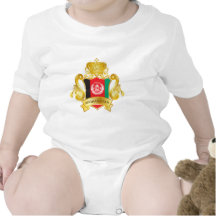 Gold Afghanistan Baby Bodysuits
