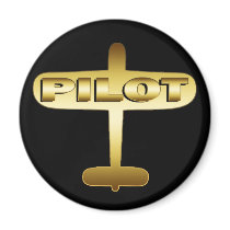 GOLD AIRPLANE PILOT