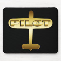 GOLD AIRPLANE PILOT