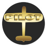 GOLD AIRPLANE PILOT