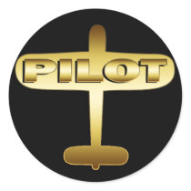 GOLD AIRPLANE PILOT