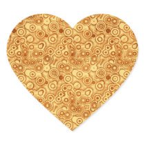 Gold & Amber Circular Pattern Stickers