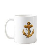 Gold Anchor Mugs