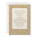 Gold and Art Nouveau Spirals Invitation