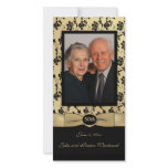 Gold and Black 50 Year Anniversary Photo Card photo cards