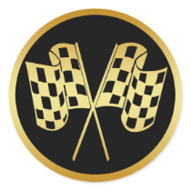 GOLD AND BLACK CHECKERED FLAG