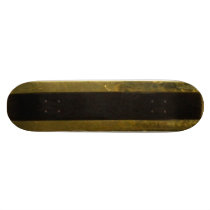 Gold and Black Coral Art Skateboard