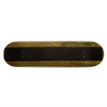 Gold and Black Coral Art Skateboard