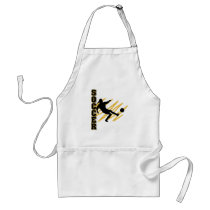 Gold and Black Female Soccer Player Aprons