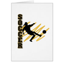 Gold and Black Female Soccer Player Cards