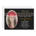 Gold and Black Graduation Party Invitation