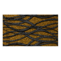 Gold and Black Lines Business Card