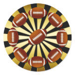 GOLD AND BLACK RETRO FOOTBALLS stickers