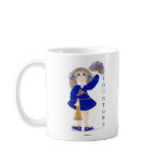 Gold and Blue Cheerleader Mug Personalised