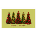 Gold and Red Christmas Tree Gift Tag business cards