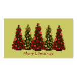 Gold and Red Christmas Tree Gift Tag business cards
