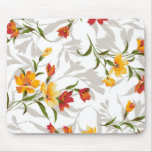 Gold and Red Flowers mousepads