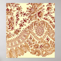 Gold And Red Lace