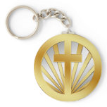 GOLD AND SILVER CROSS keychains