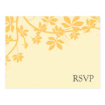 Gold And Yellow RSVP Response Cards Post Cards