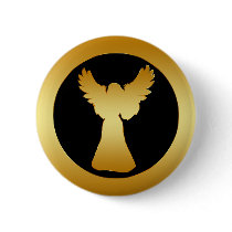 GOLD ANGEL BUTTON